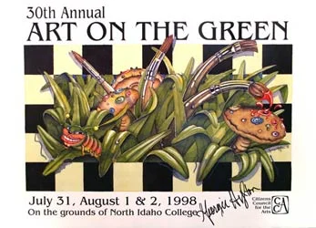 The 1998 Poster Contest Winner is Georgie Hylton of Coeur d'Alene. Georgie is a Graphic Designer/ Illustrator/ Artist/ Web Designer.