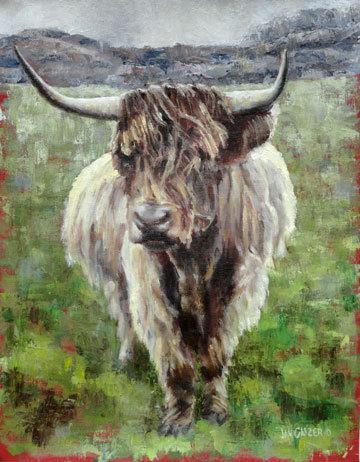 Uig Highlander by Jan Clizer - one of the 2013 Art on the Green juried show prize winners.