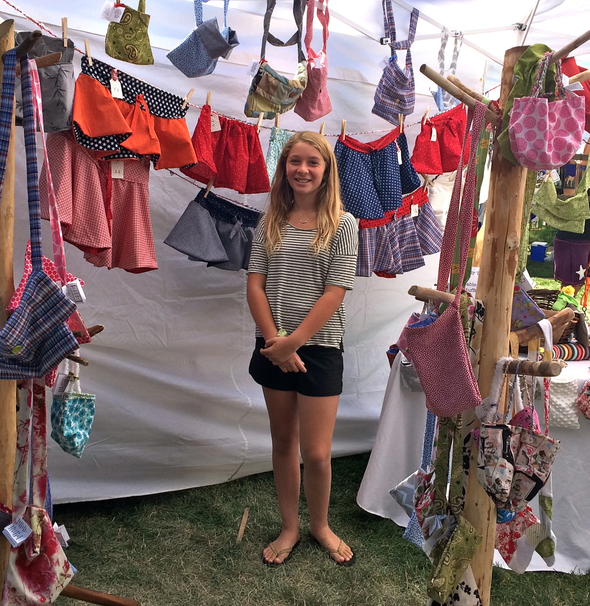 2015 Youth Booth artist Jamie Provost had a fun and successful booth at Art on the Green