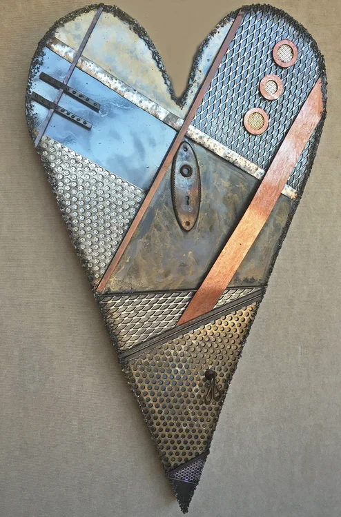 Collage Heart by artist Kelly Phipps of Hood River, OR