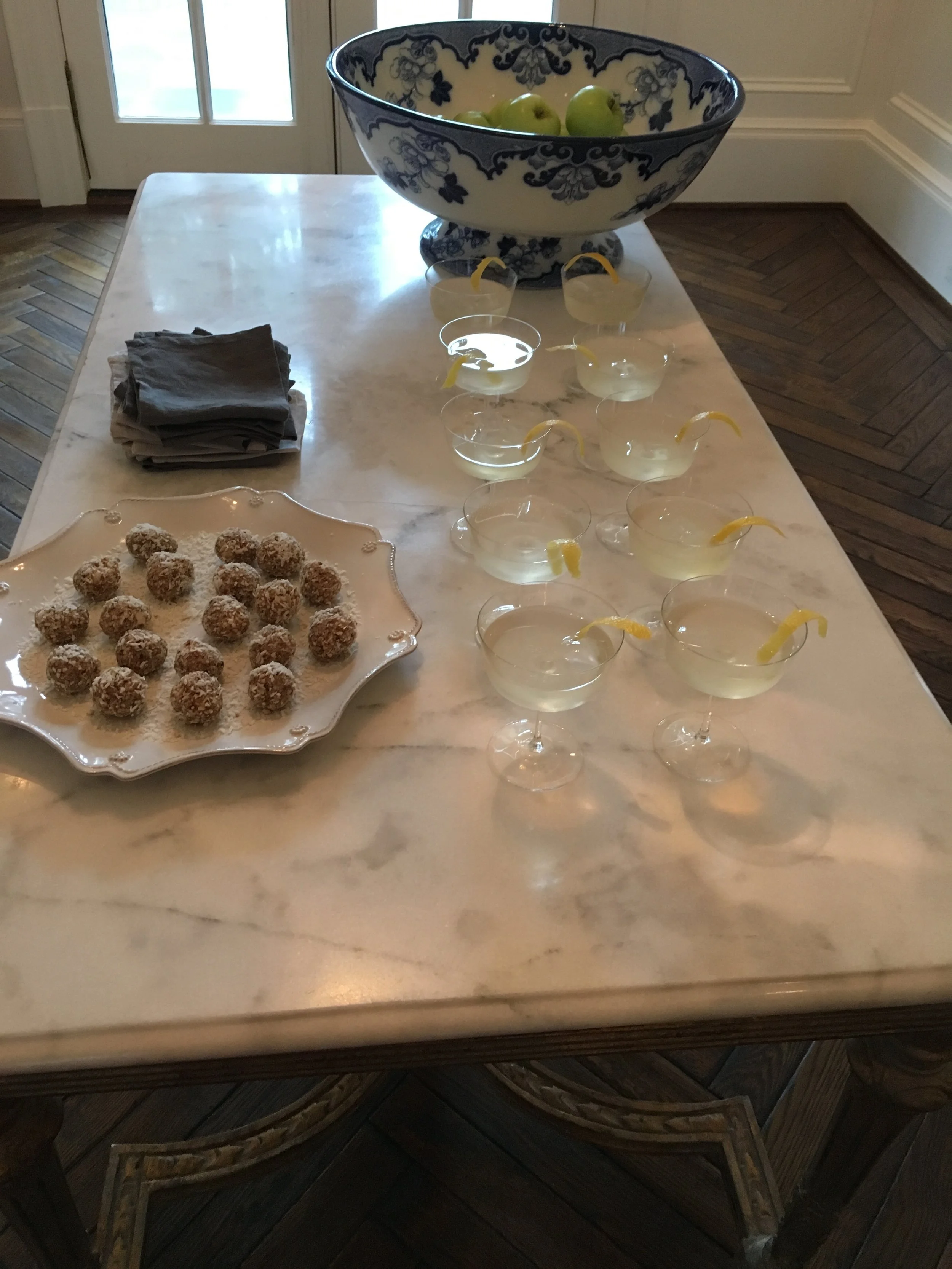 A small energy snack, like protein balls, can be a great pick me up before a workout.