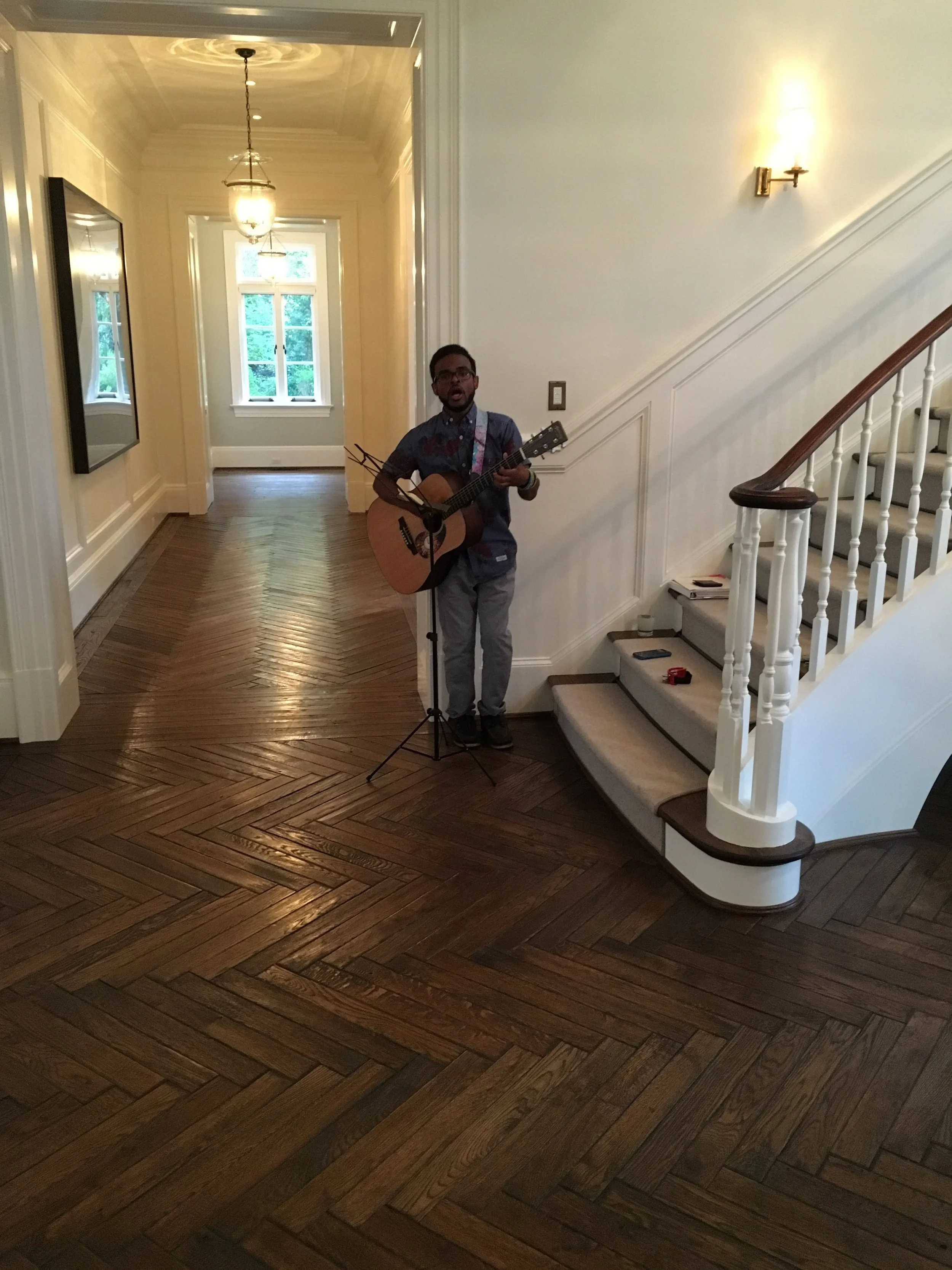 The Artist, Rosebud Ireland, playing while the ladies are coming in for the evening and during dinner.