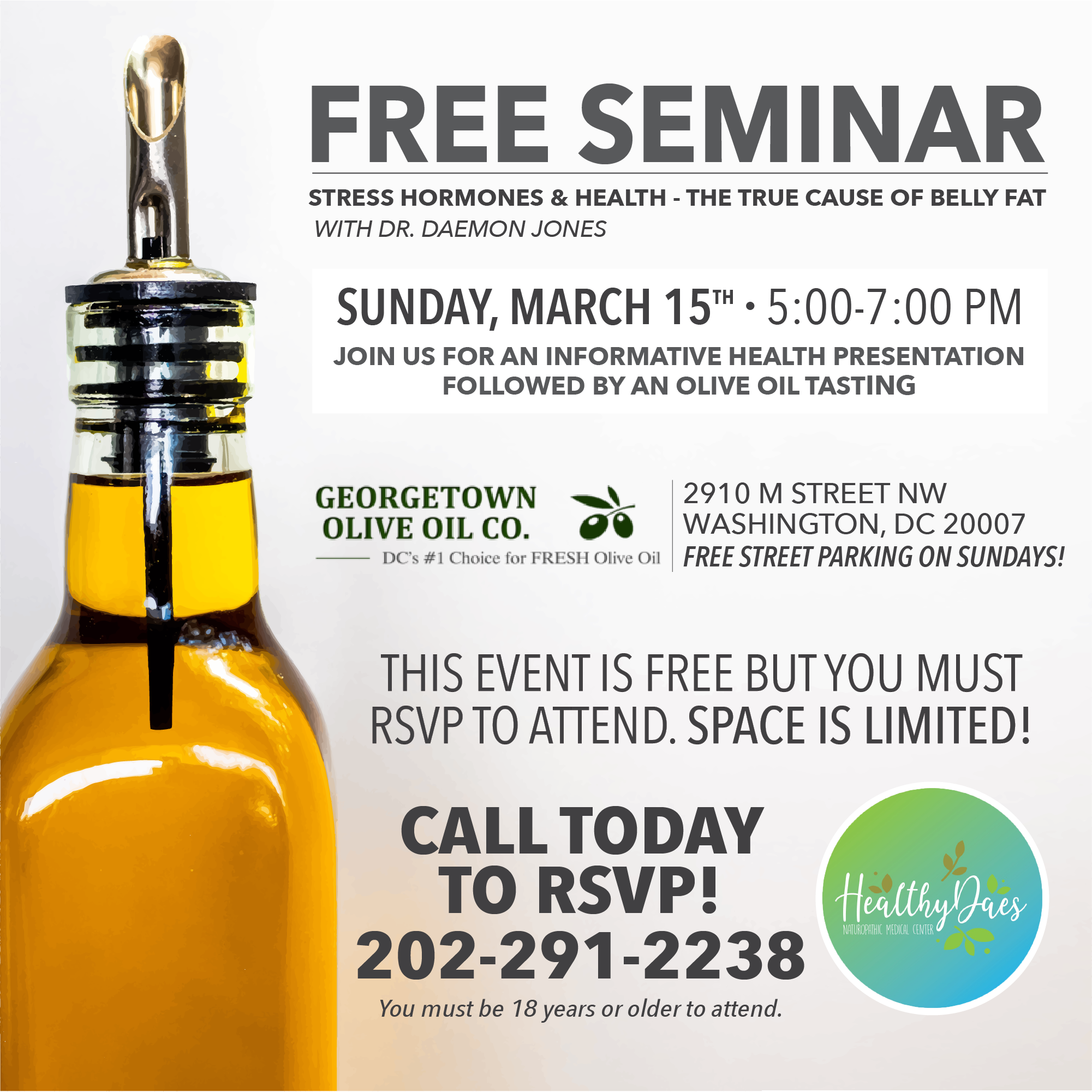 march 15th free health seminar olive oil tasting healthy daes free health seminar olive oil tasting