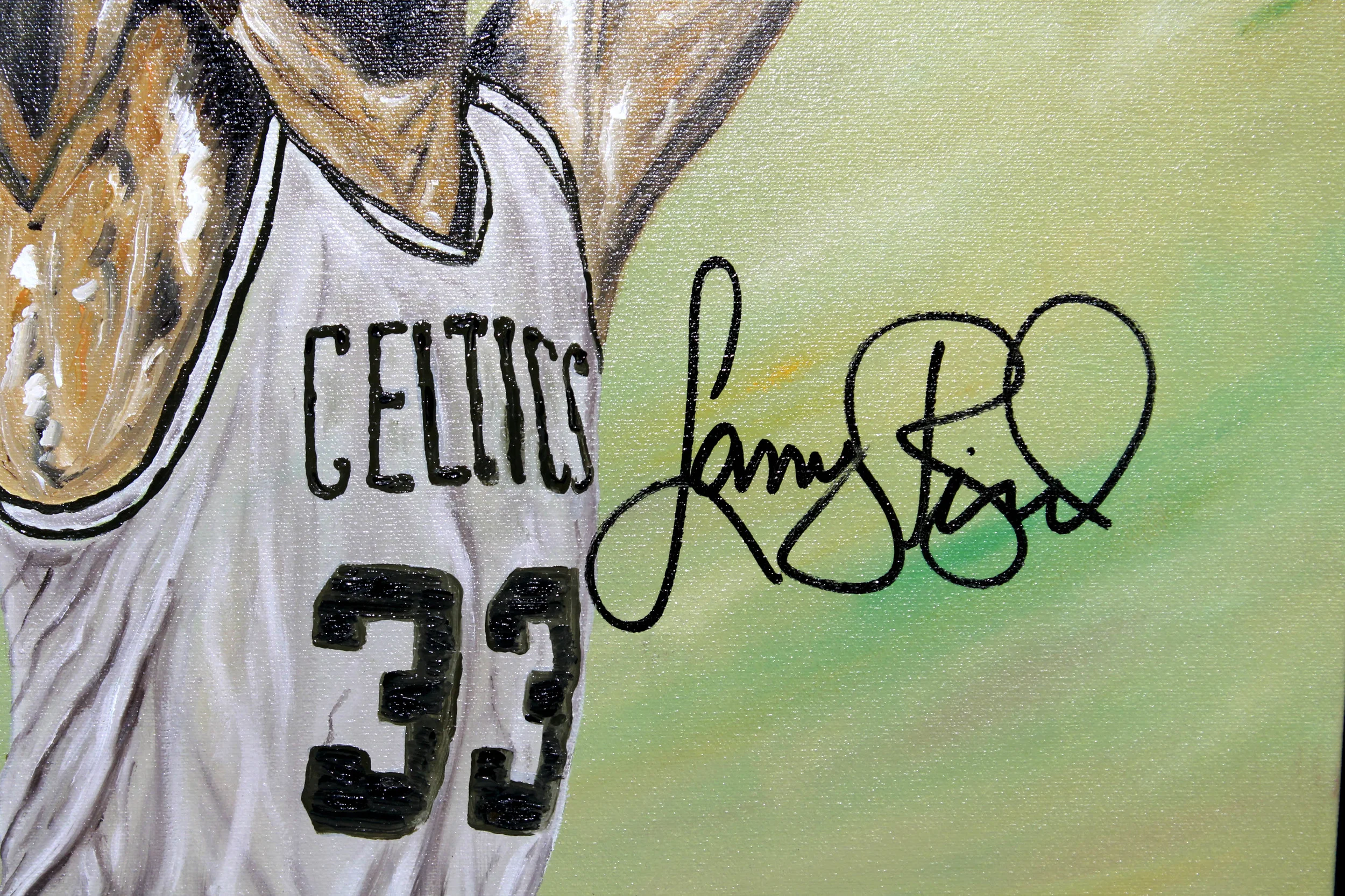 signed larry bird basketball