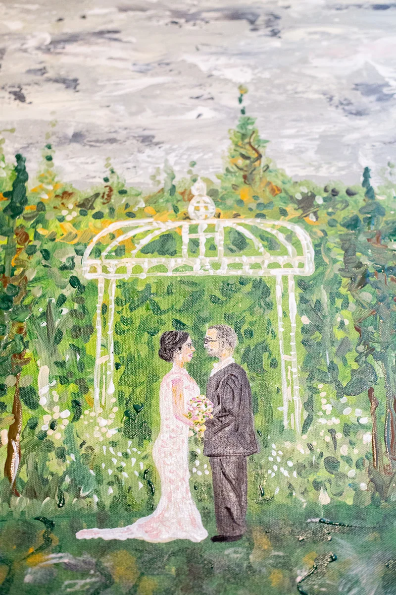 This was painted at Christmas house Inn in Rancho Cucamonga.
