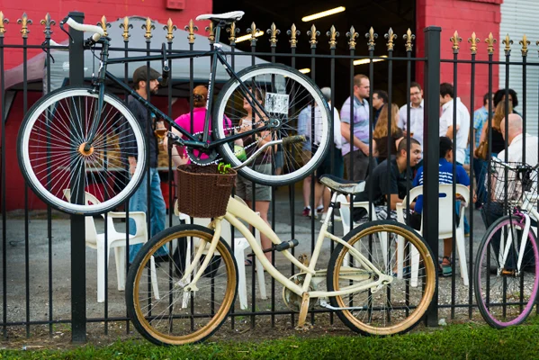 Great outside space that screams New Orleans.