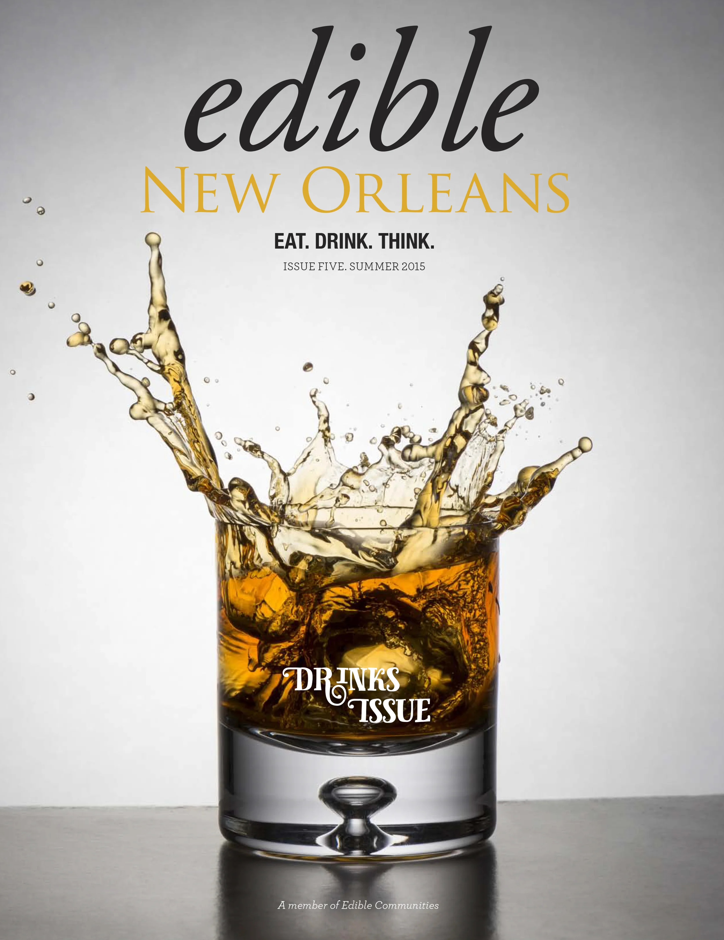 Photography for the cover of Edible New Orleans Magazine