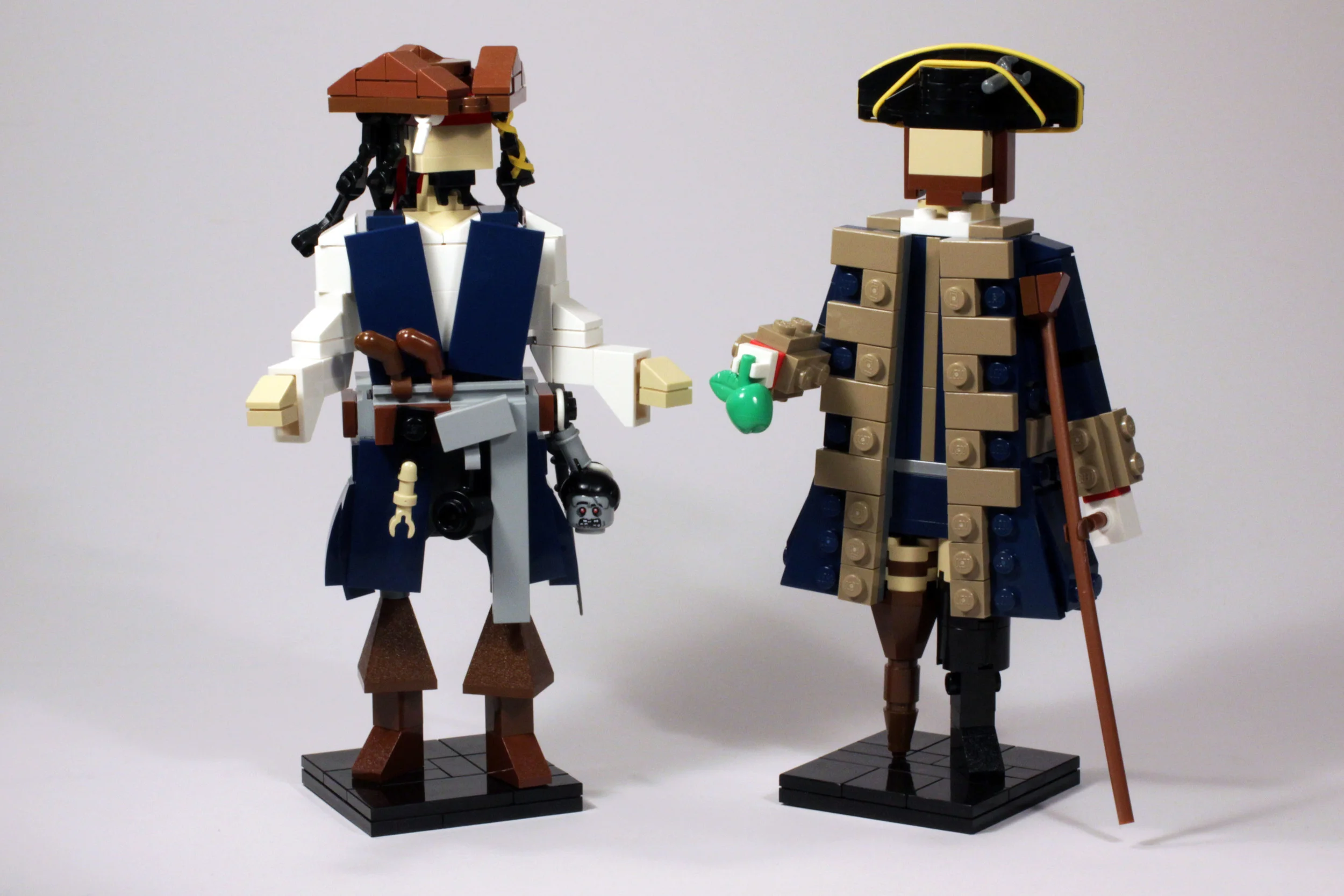 Captain Jack Sparrow and Barbossa