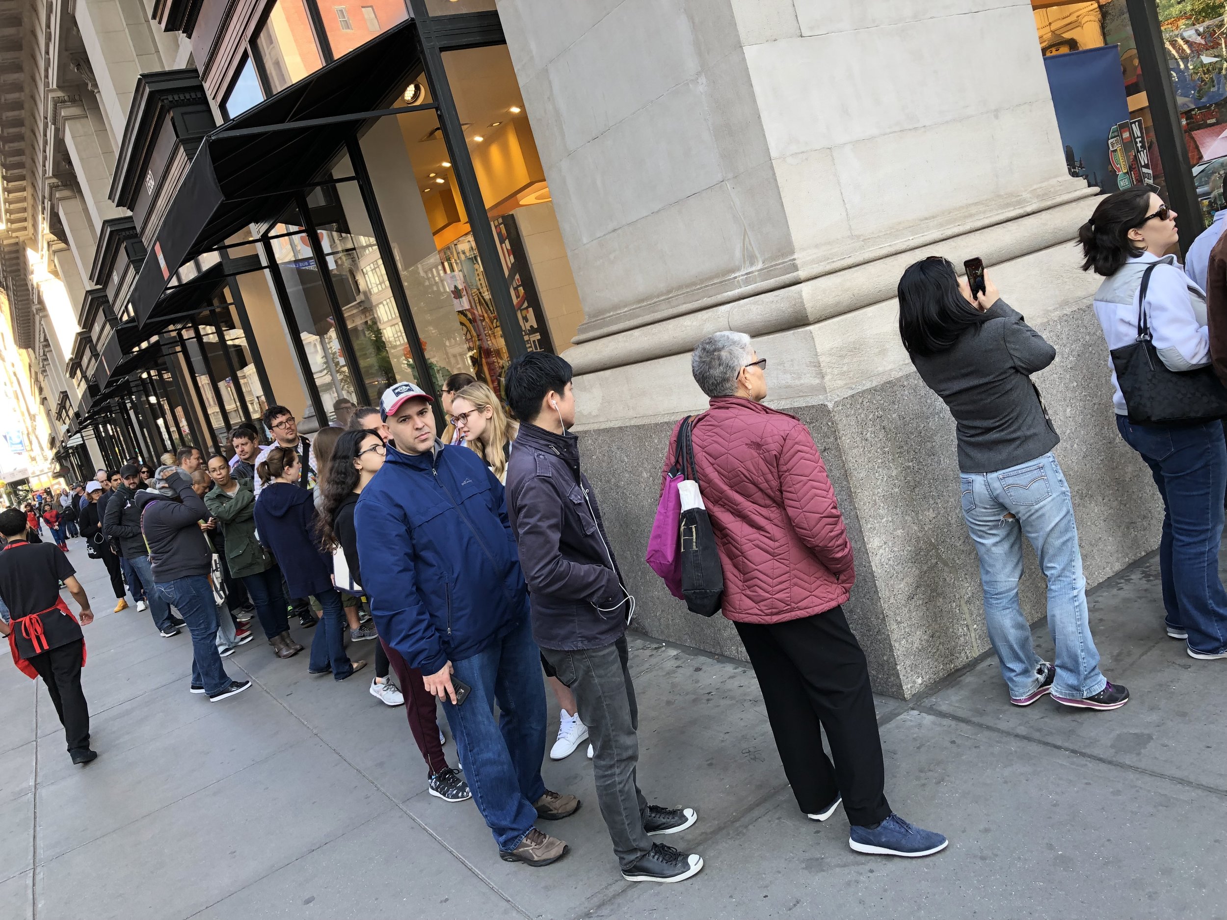 THE LINE CURLED AROUND THE BLOCK WITH FOLKS HOPING TO GET THEIR OWN "WOMEN OF NASA" SET. &nbsp;