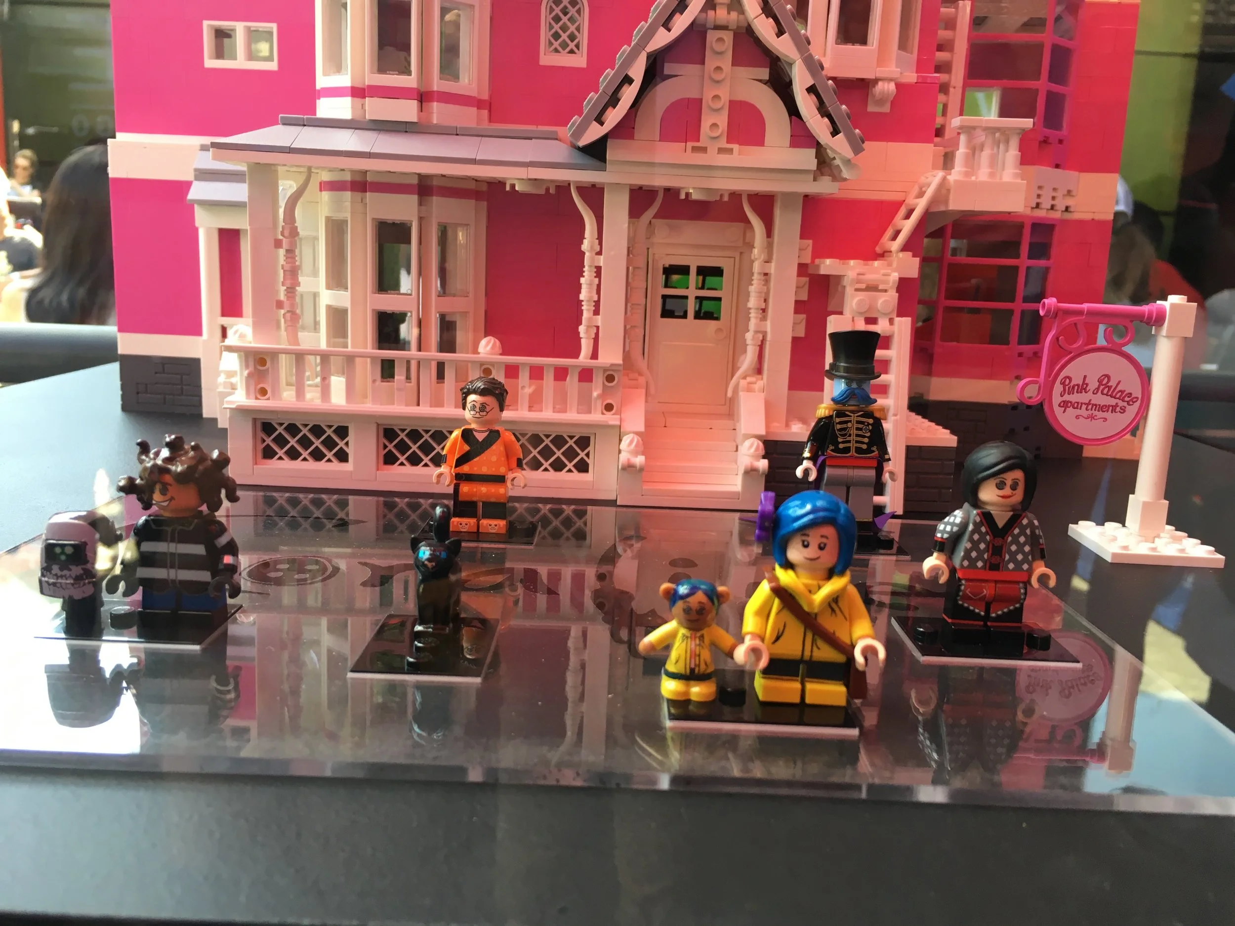 pink lego house
