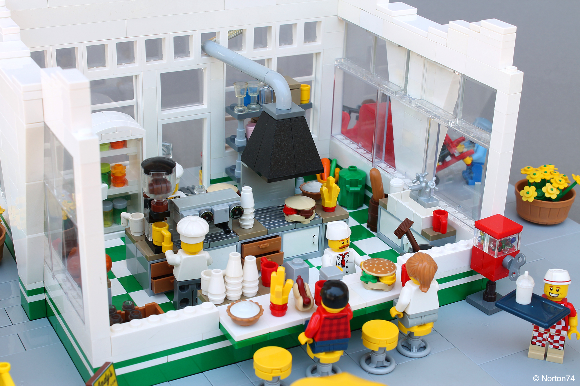 lego hamburger shop