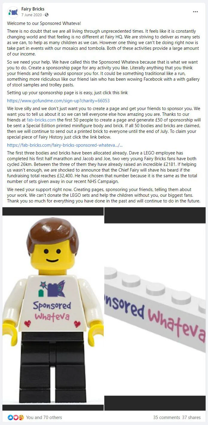 The Facebook post that started the whole thing.