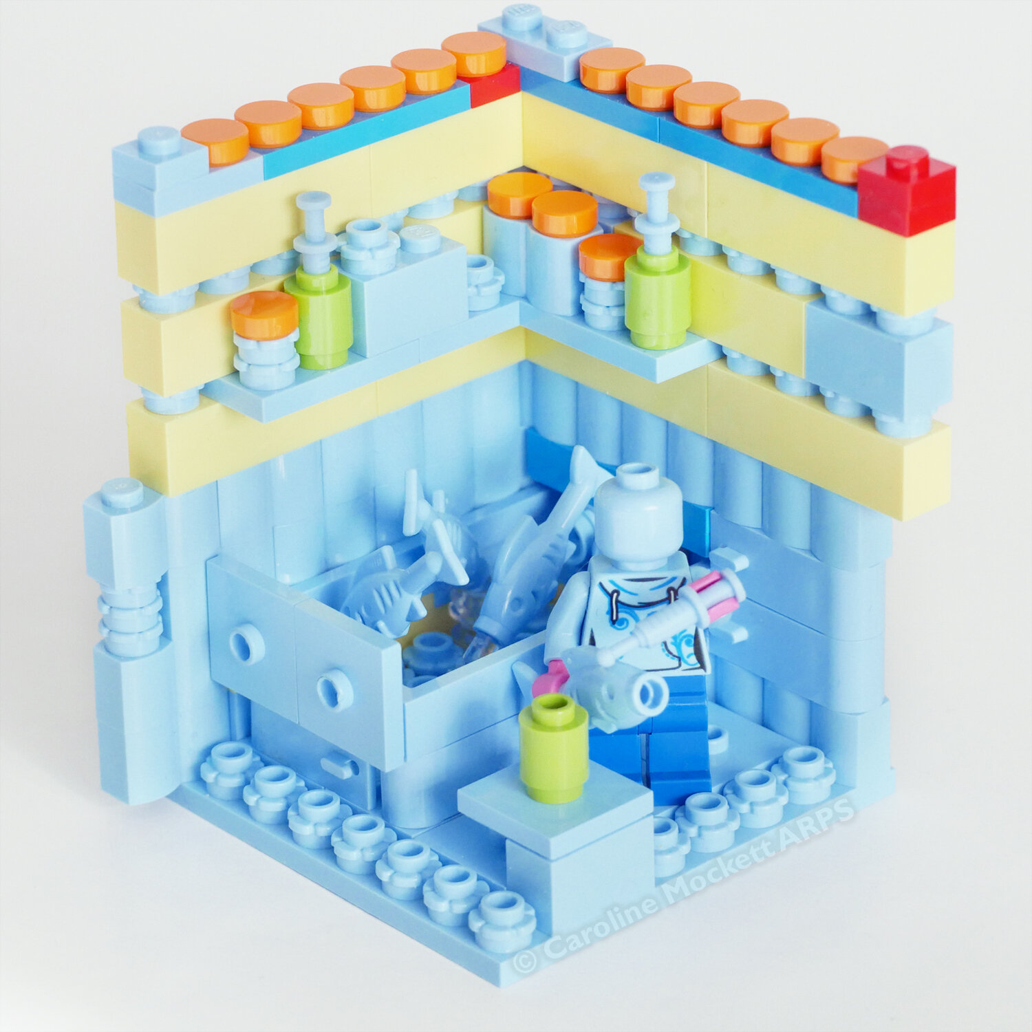 LEGO Bright Pink MONOFIG (Monochrome Minifigure)
