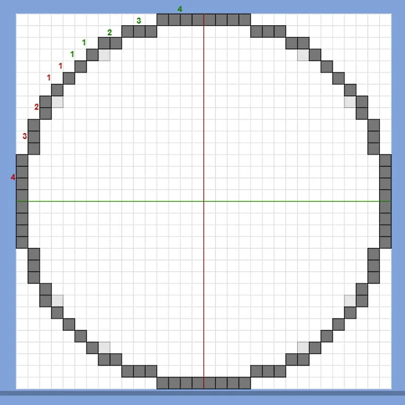2D view of layer in Plotz Sphere Generator