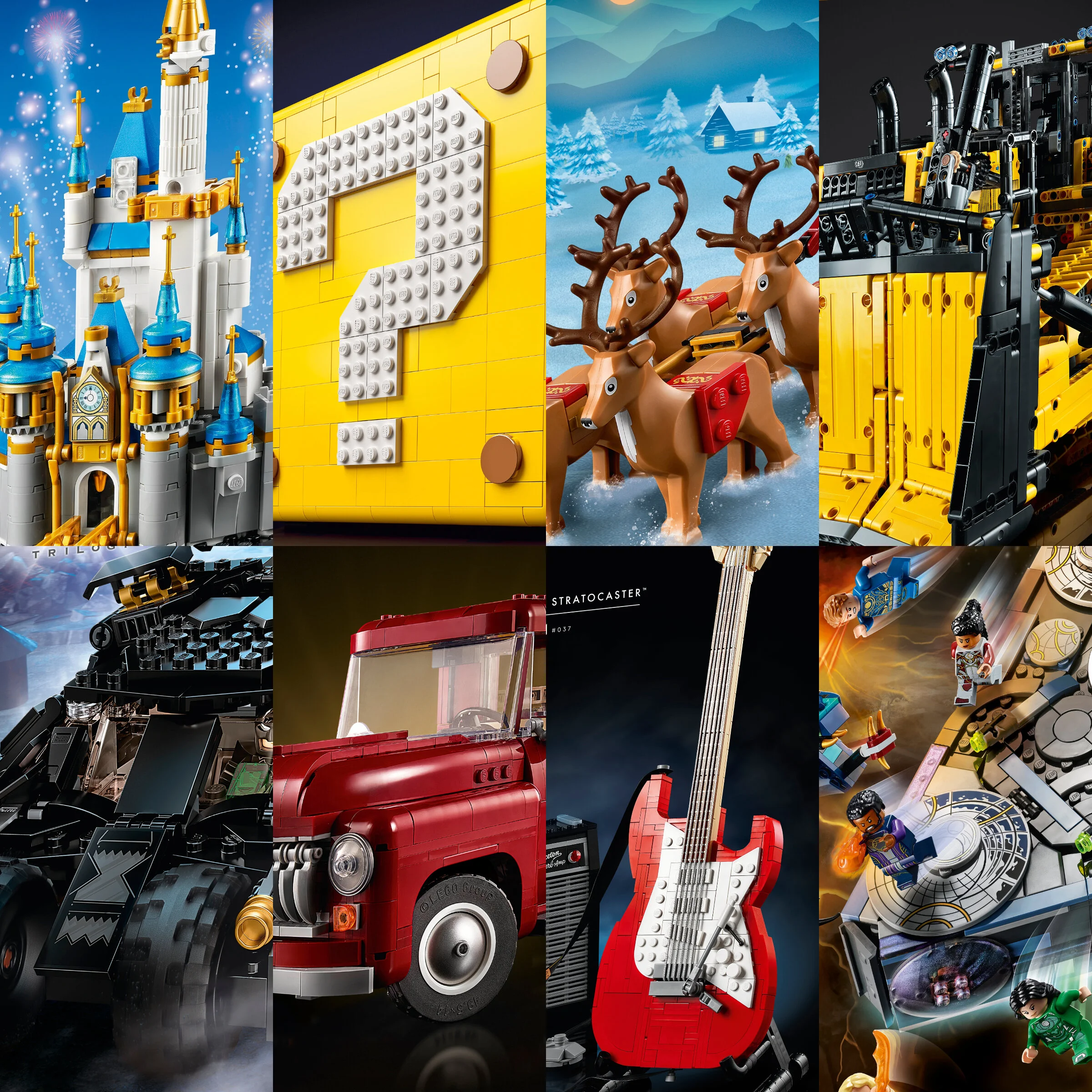 New LEGO for October 2021 Includes Disney Castles, Flying Reindeer, Question Blocks and Lots of Things with Wheels