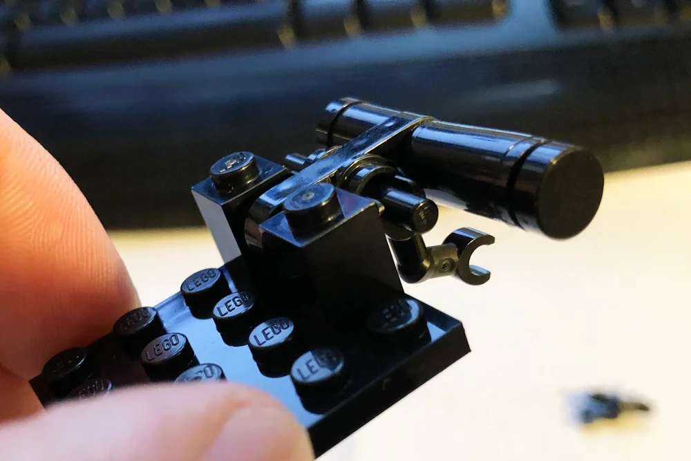  Construction detail created using cut up rigid hose. 