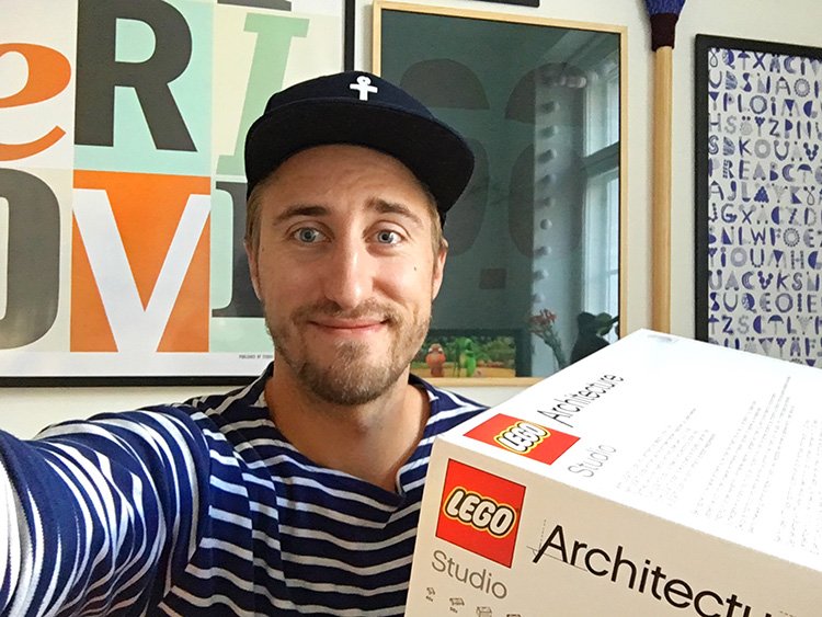 Jannis With His First LEGO