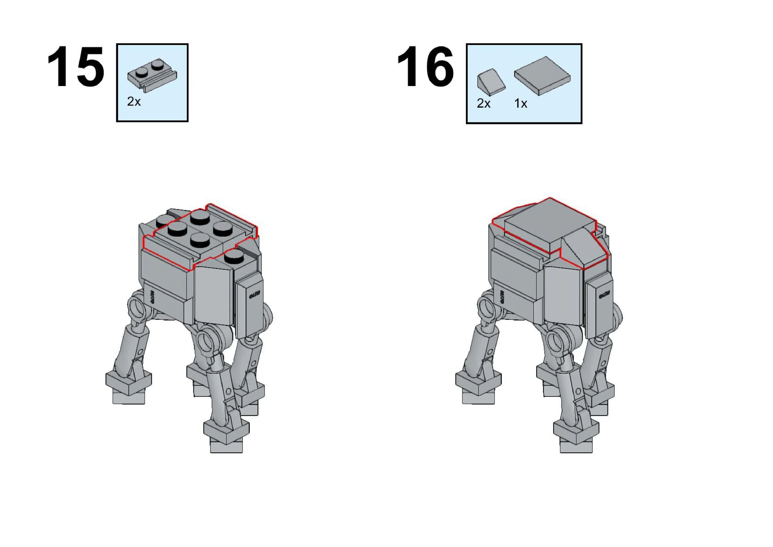 Instructions to Build a Mini LEGO ATAT BrickNerd All things LEGO