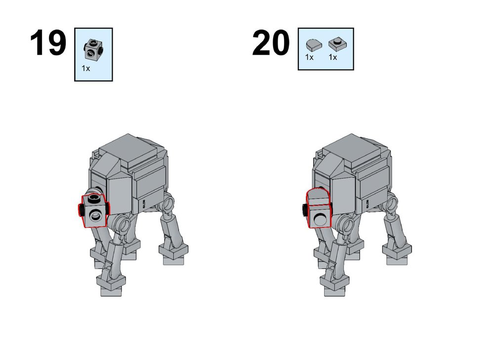 Instructions to Build a Mini AT-AT - - All things LEGO the LEGO community