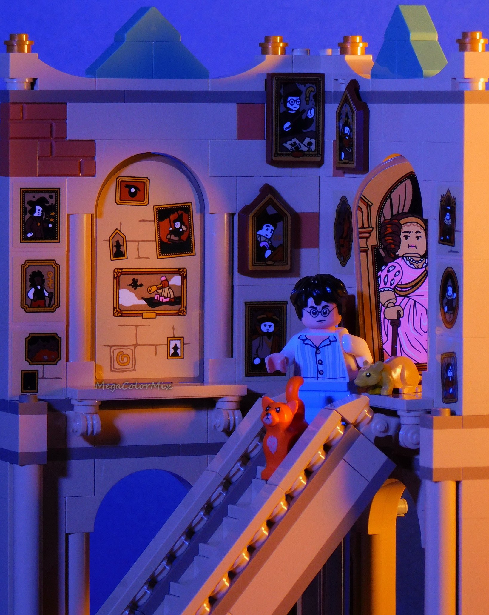 LEGO fan creates Hogwarts moving staircases