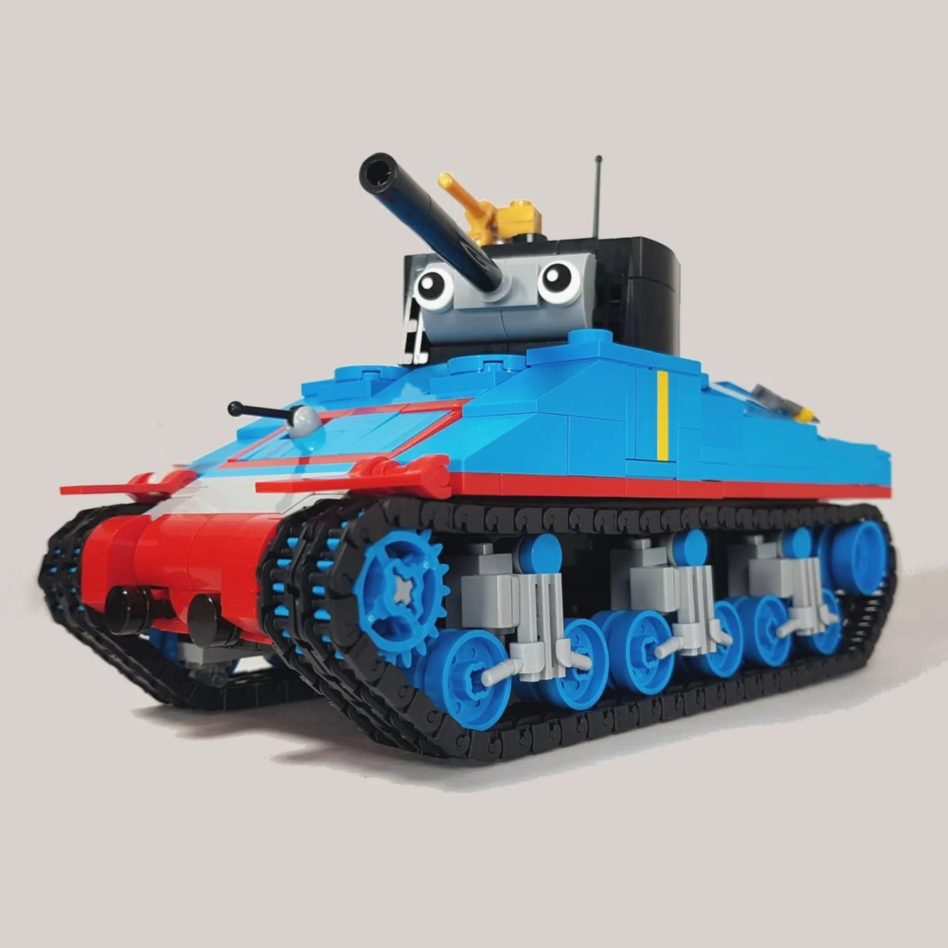 Thomas the Tank: A Sherman WWII Tank in Primary Colors