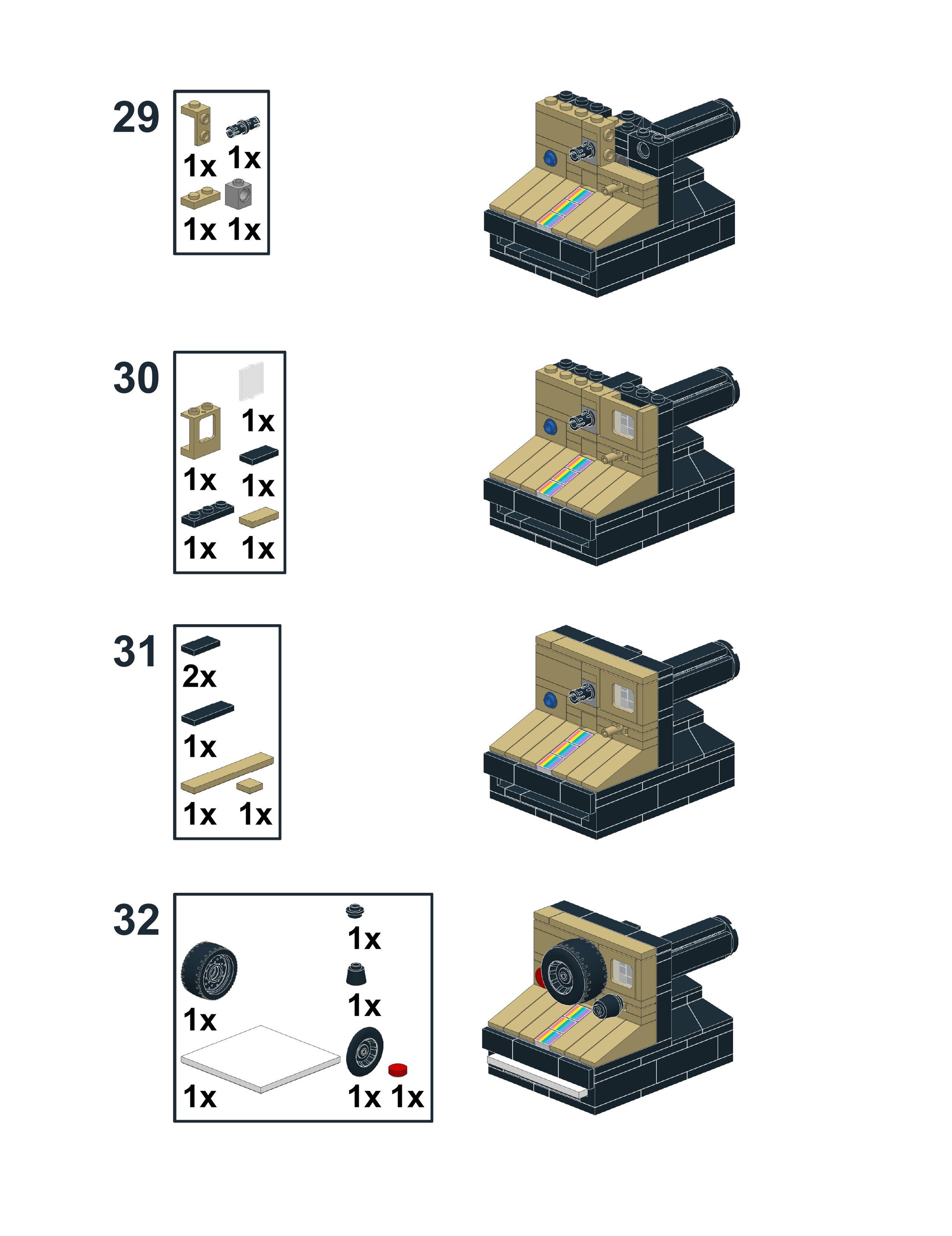Instructions to Build a LEGO Polaroid Camera - BrickNerd - All things LEGO  and the LEGO fan community