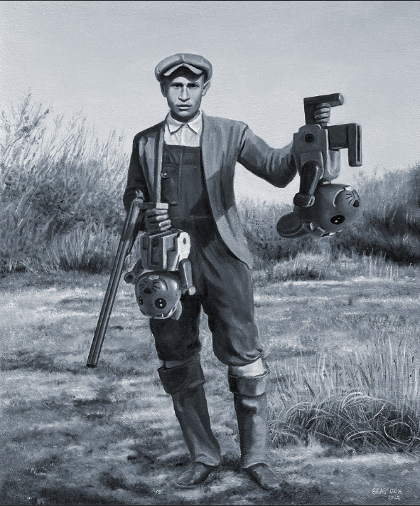  Part of an amazing series of paintings titled “Hunting Fabuland” by  Mark Seabrook .  