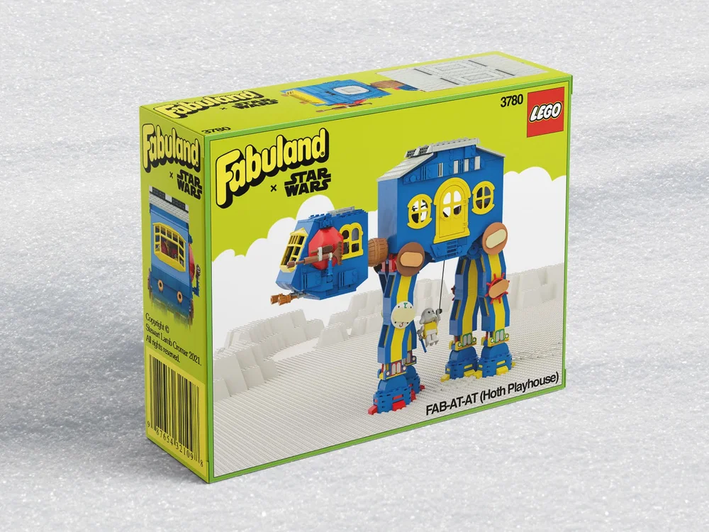  The FAB-AT-AT, part of a series of Fabuland and Star Wars mash-ups by Stewart Cromar on  Flickr . BrickNerd did a deep dive into some of the others from the series  here .  