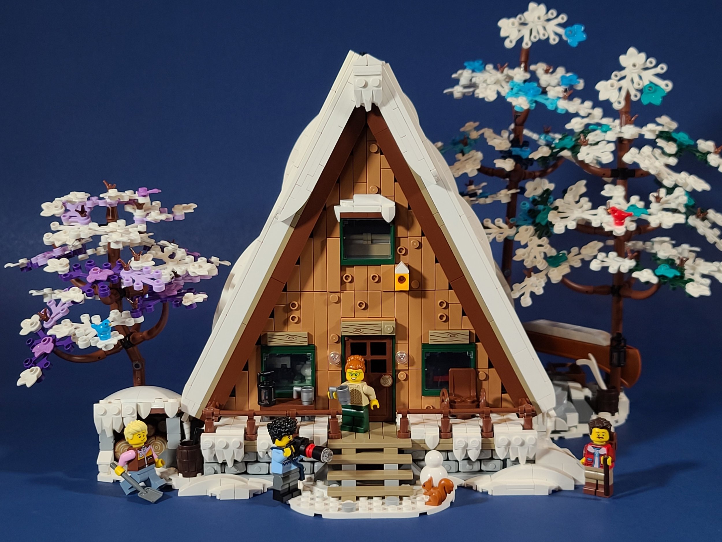 Snowy LEGO A-Frame Cabin - BrickNerd - Winter Village.jpg