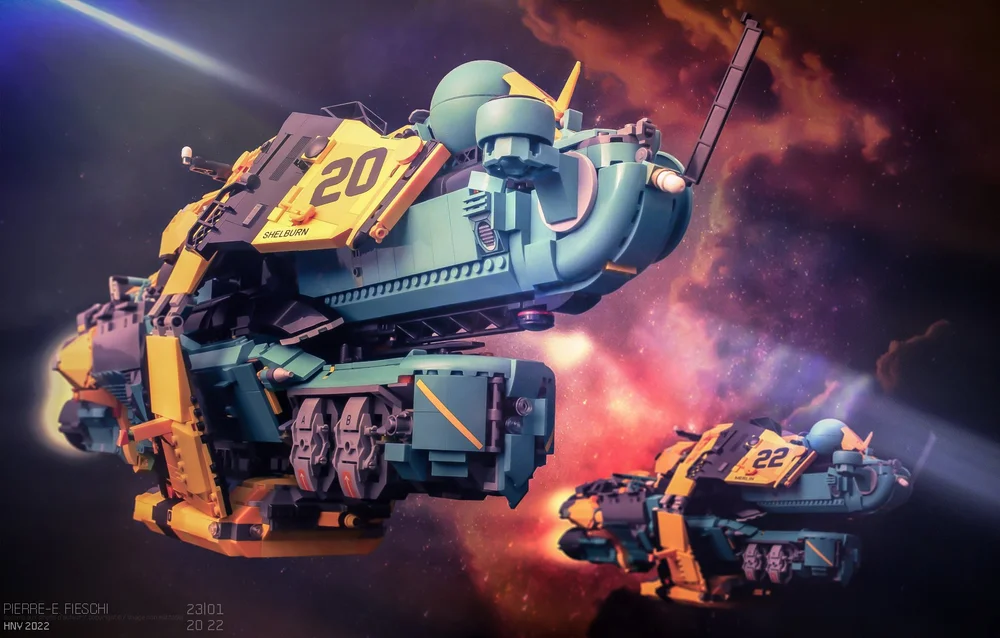  Here you can see the detail in the front of the completed MOC. 