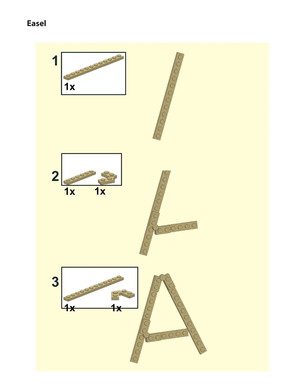 LEGO Art Supplies Instructions - Easel 1 - BrickNerd.jpg