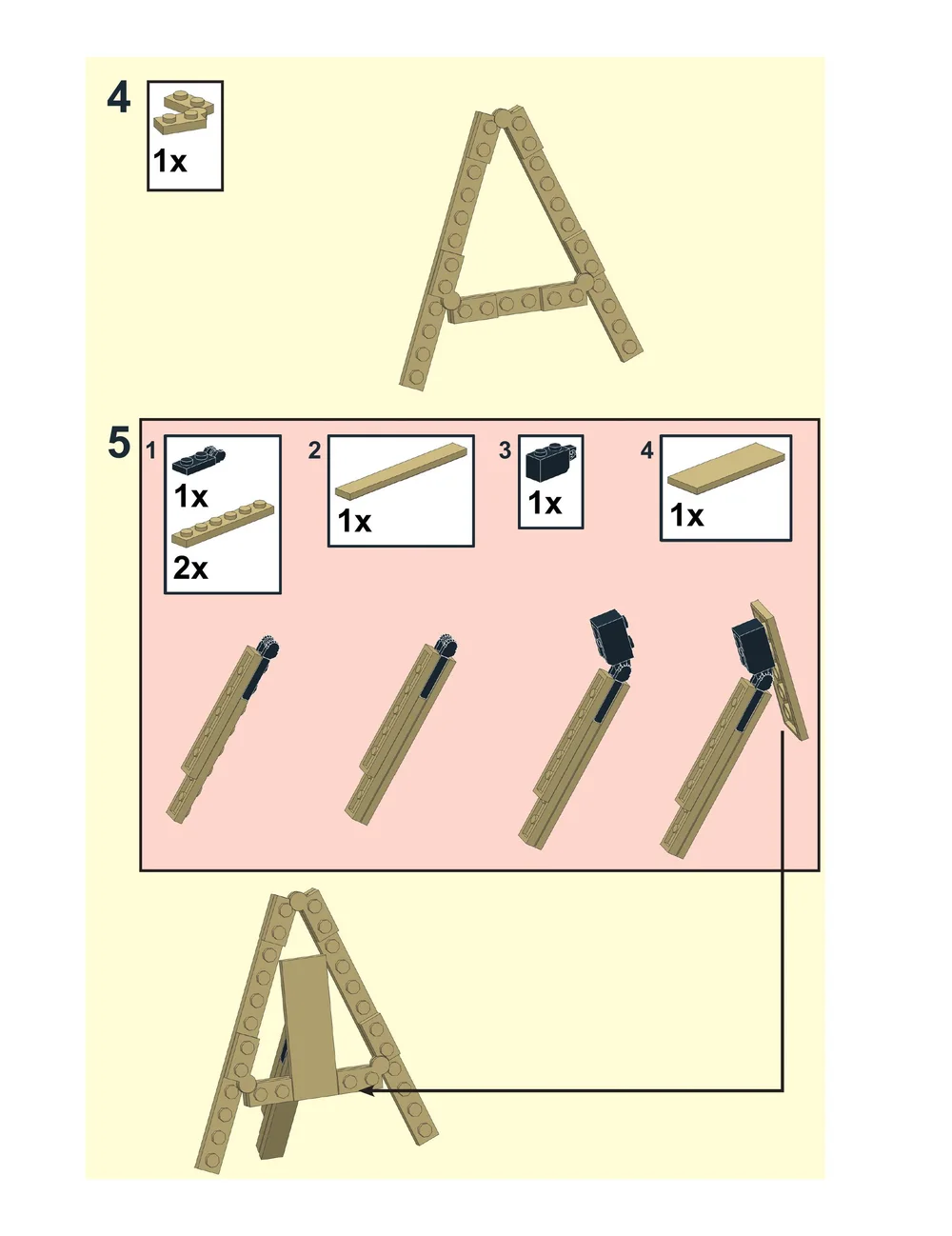 LEGO Art Supplies Instructions - Easel 2 - BrickNerd.jpg