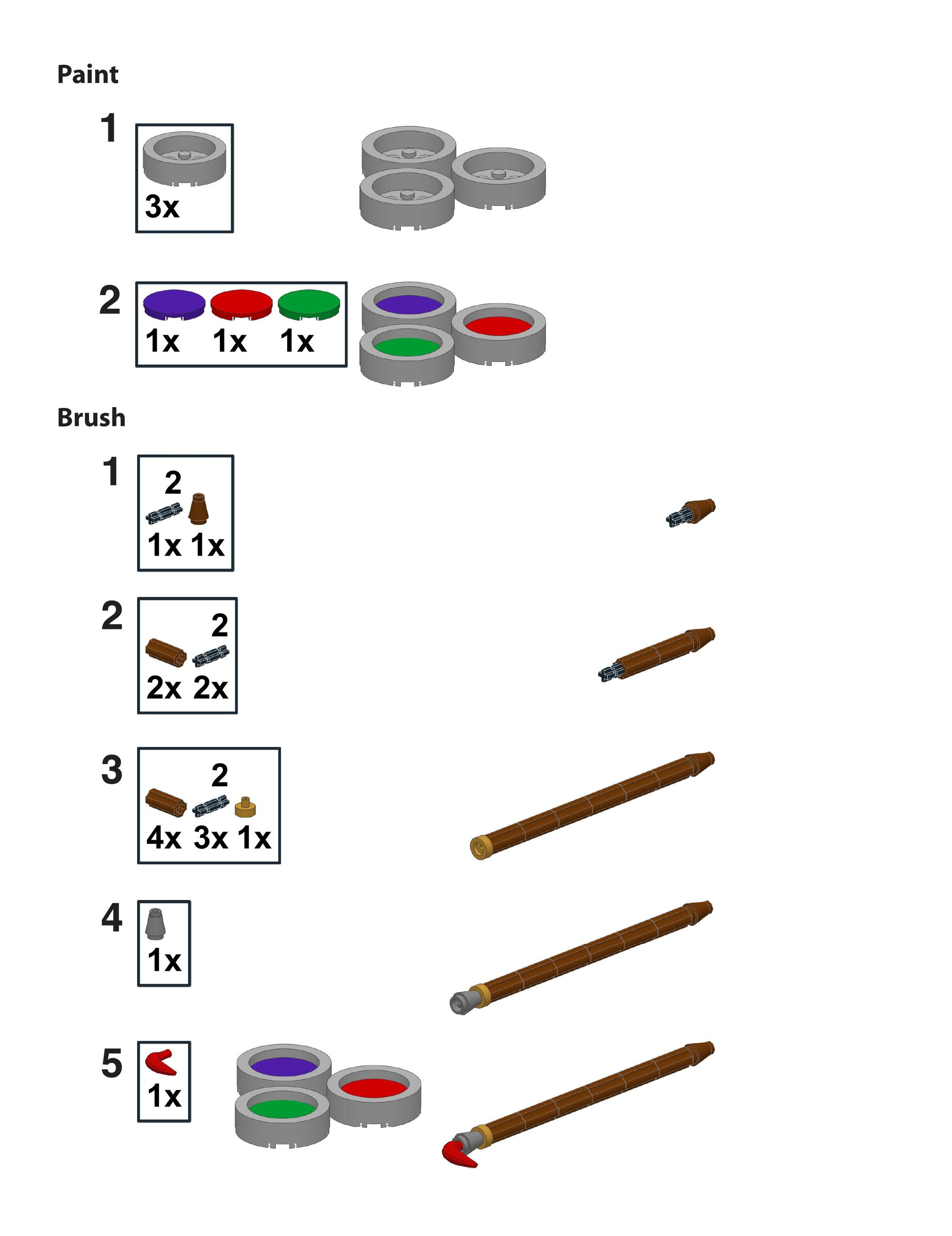 LEGO Art Supplies Instructions - Paint and Brush - BrickNerd.jpg