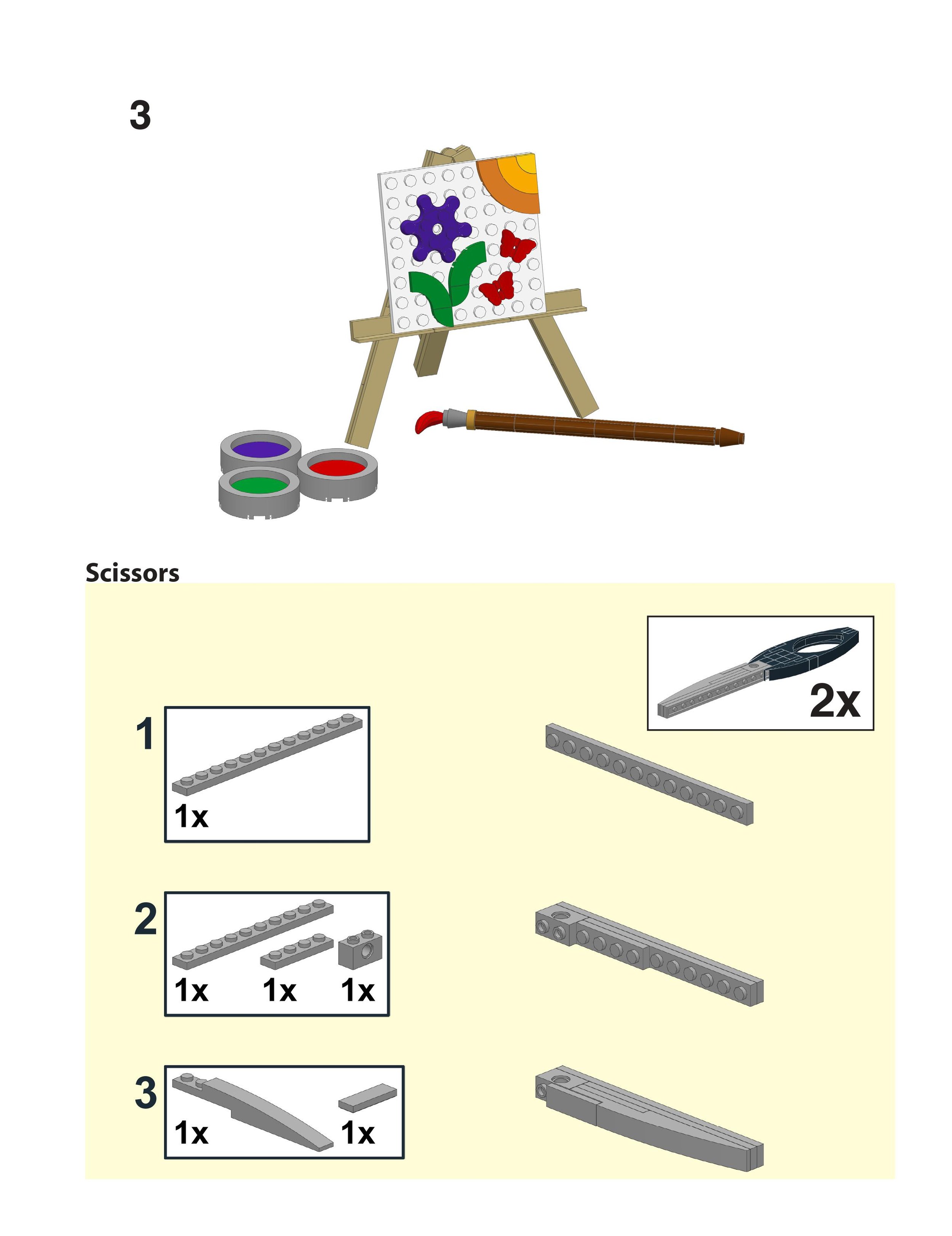 LEGO Art Supplies Instructions - Scissors 1 - BrickNerd.jpg