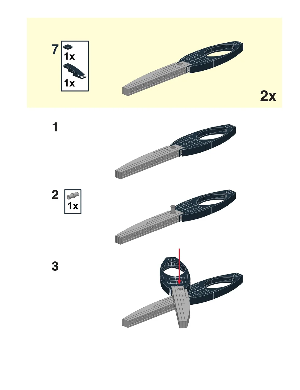 LEGO Art Supplies Instructions - Scissors 3 - BrickNerd.jpg
