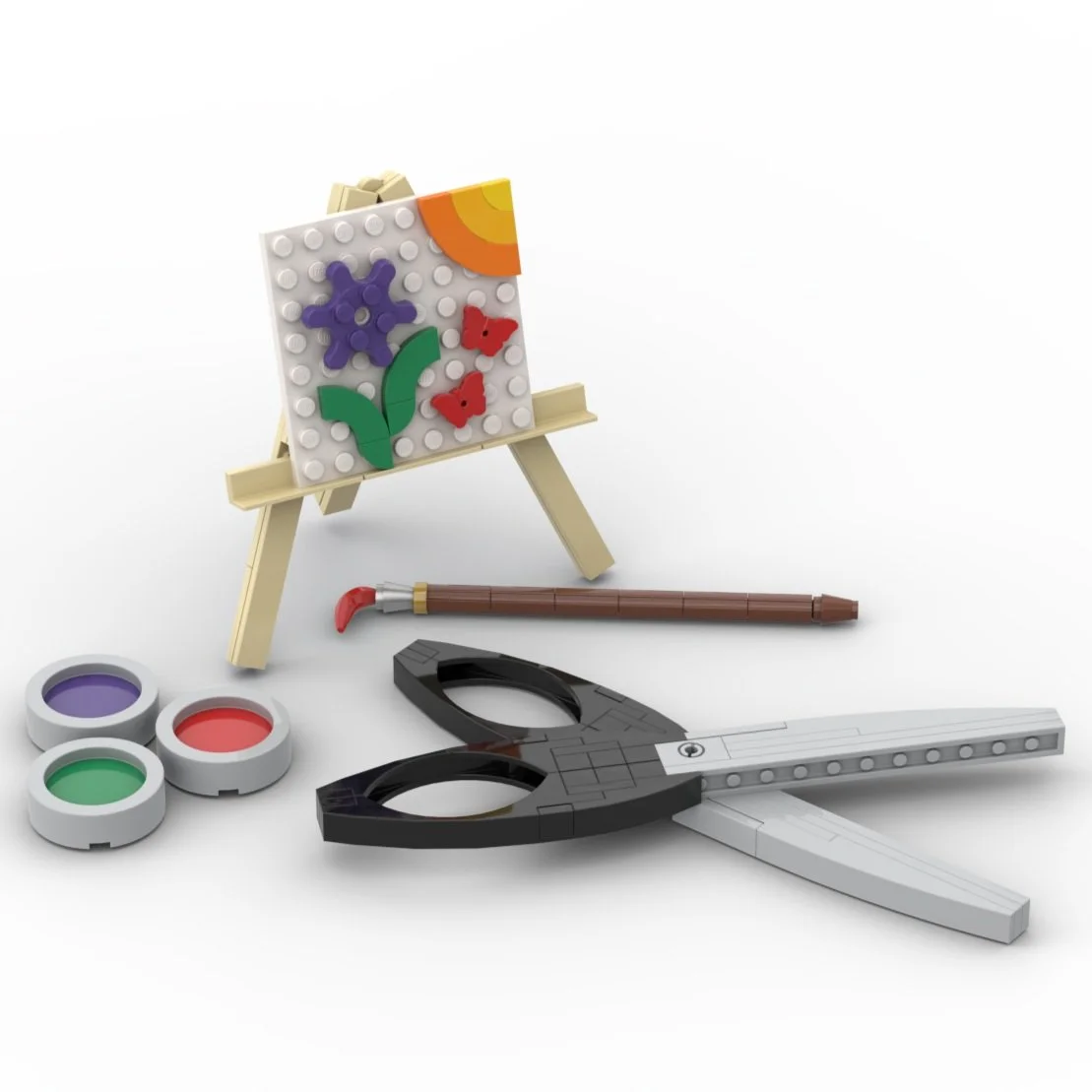 Instructions to Build LEGO Art Supplies