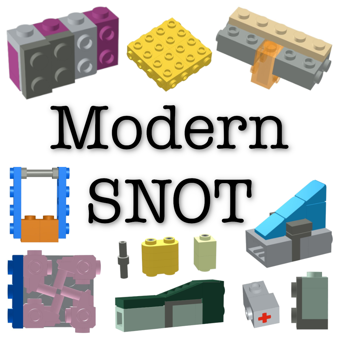 LEGO SNOT: Modern Elements for Stud Reversal and Sideways Building