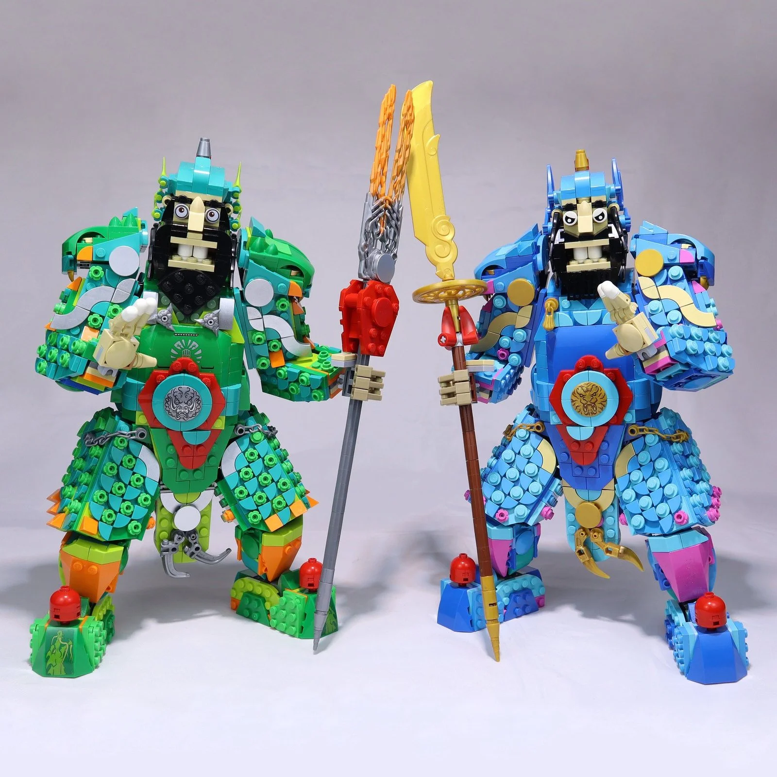 Two Chinese Action Figures Guarding the Door