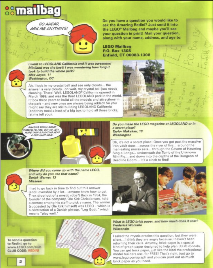   LEGO Magazine  May-June 2002, Source:  Internet Archive  