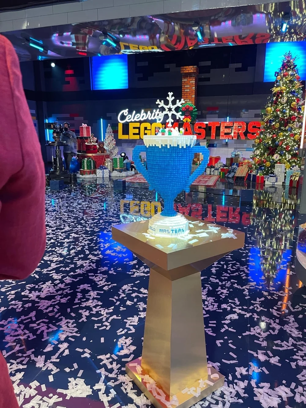  Mel and Leslie won the trophy on  LEGO Masters: Celebrity Holiday Bricktacular -  Source: Mel Brown 