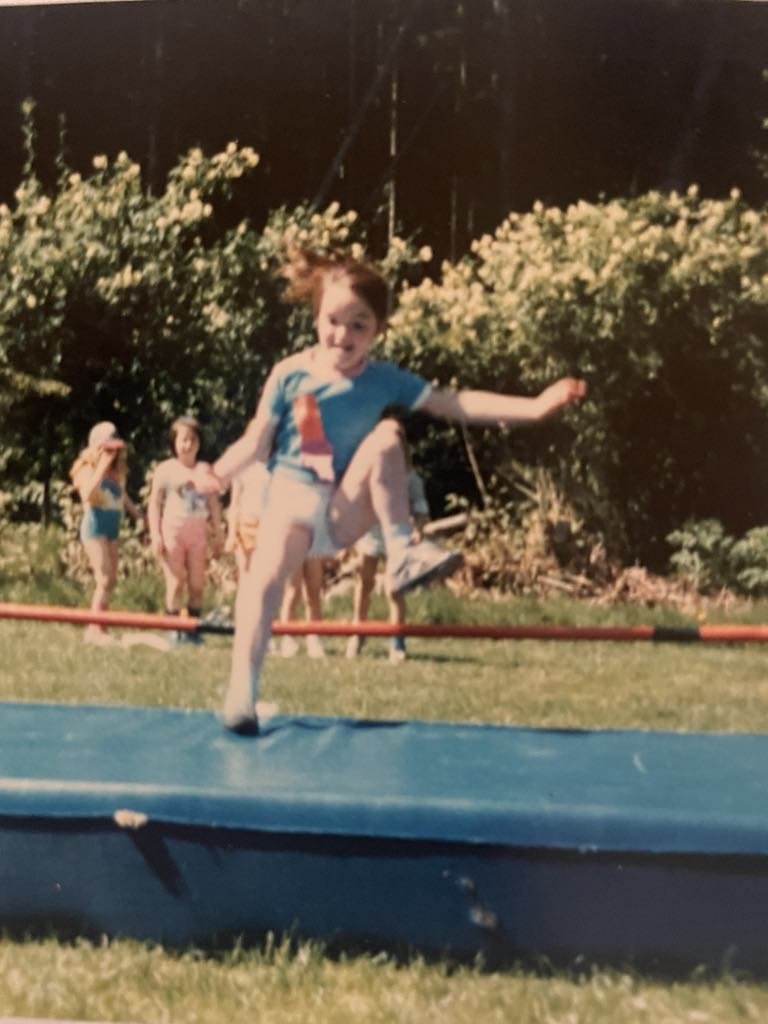 One of my big sisters doing high jump