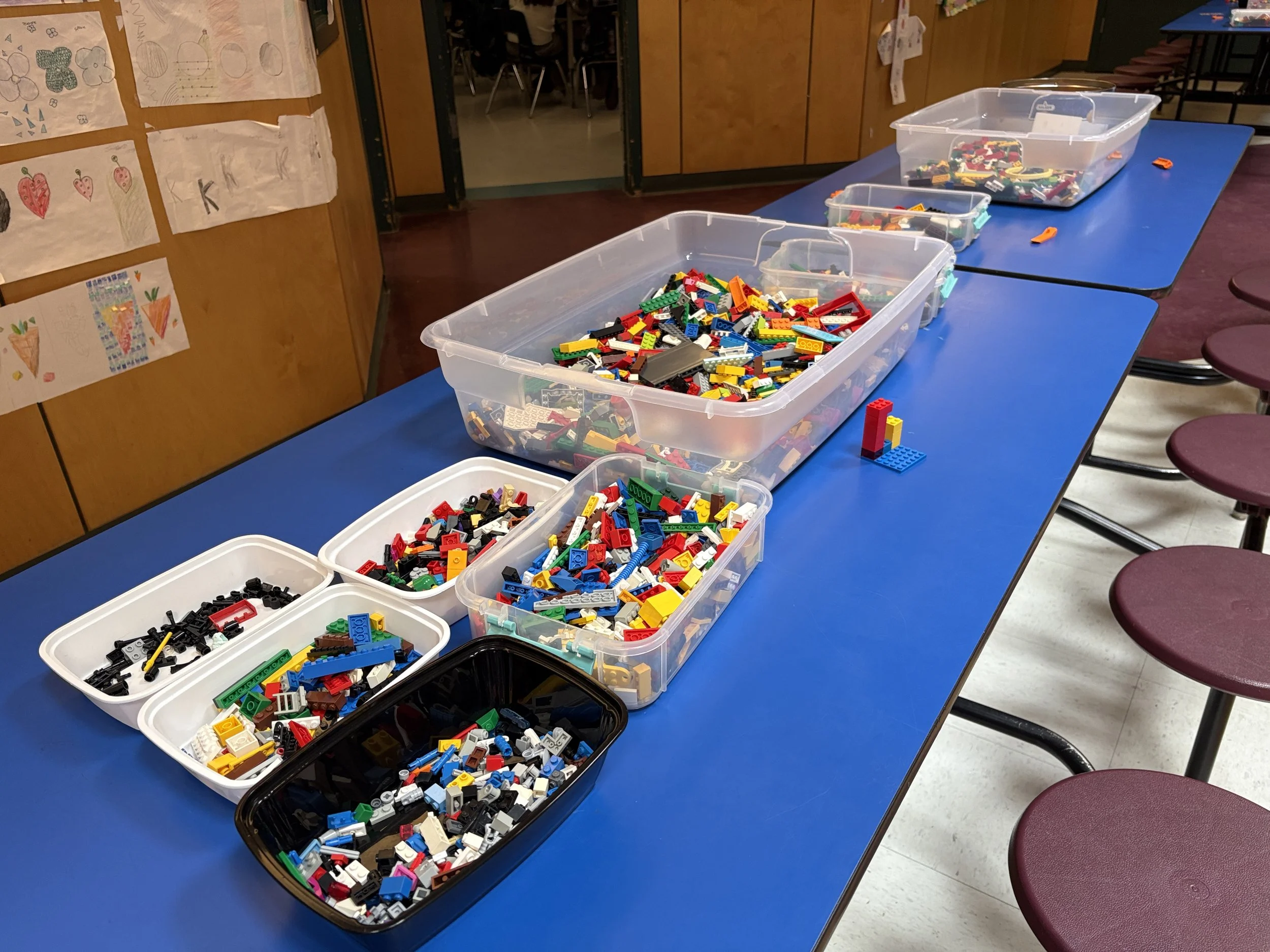 Moving the Fun Day LEGO station to the school atrium in 2025 gave a lot more space to fit more kids. It's perfect!