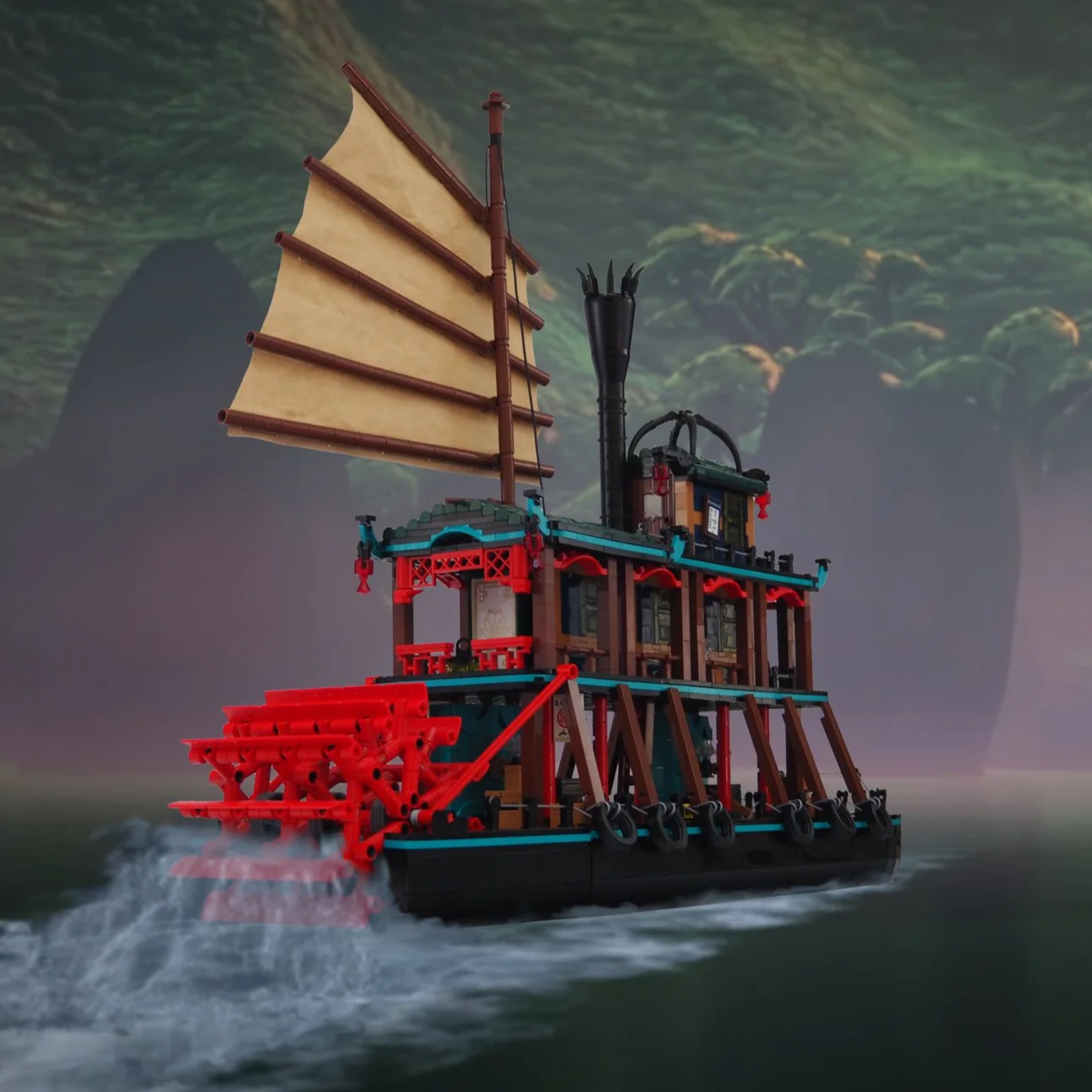 Master Chen's Ferry: A Ninjago Take on the LEGO Ideas Steamboat