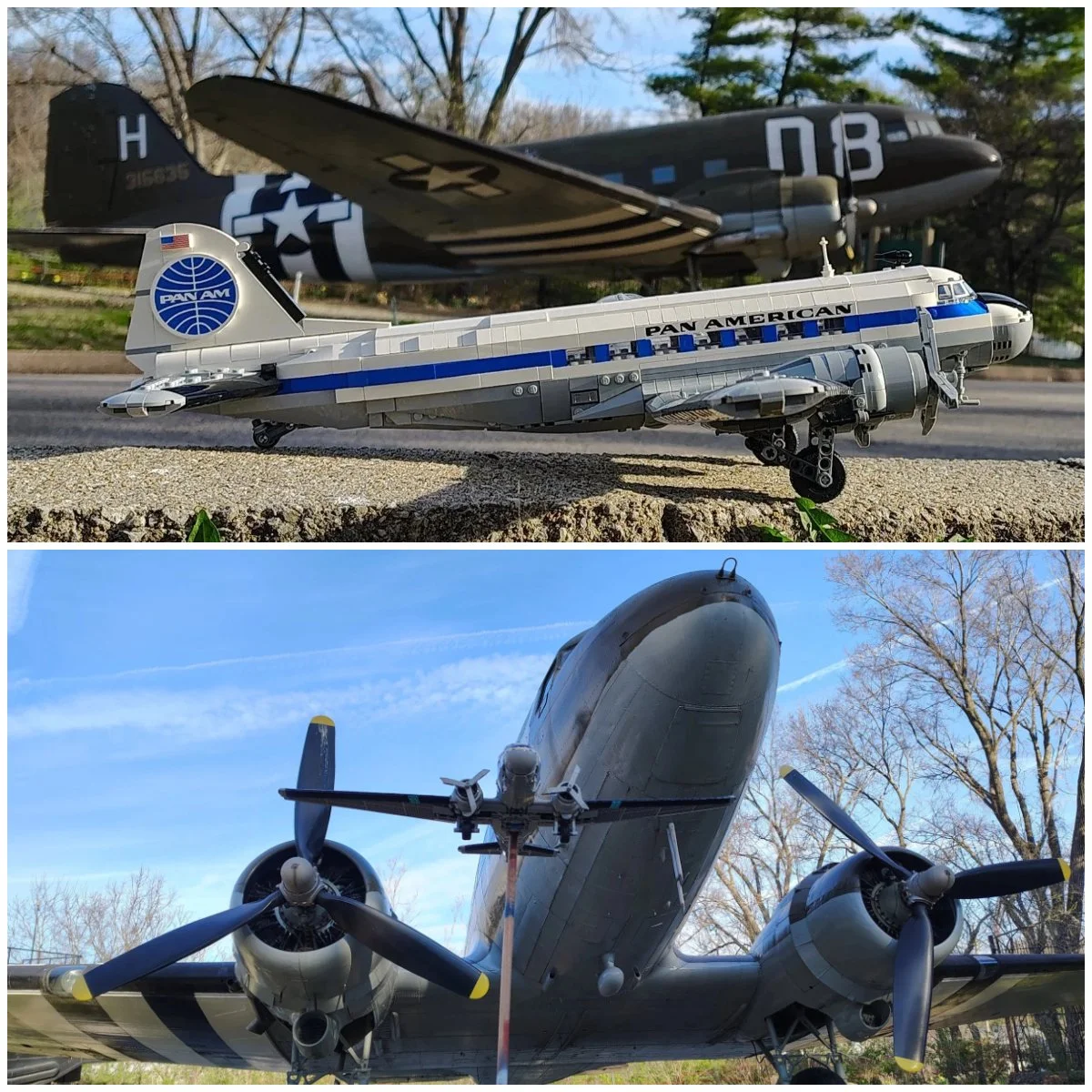 Soaring Through Aviation History: The LEGO Icons DC-3 Next to the Real Thing