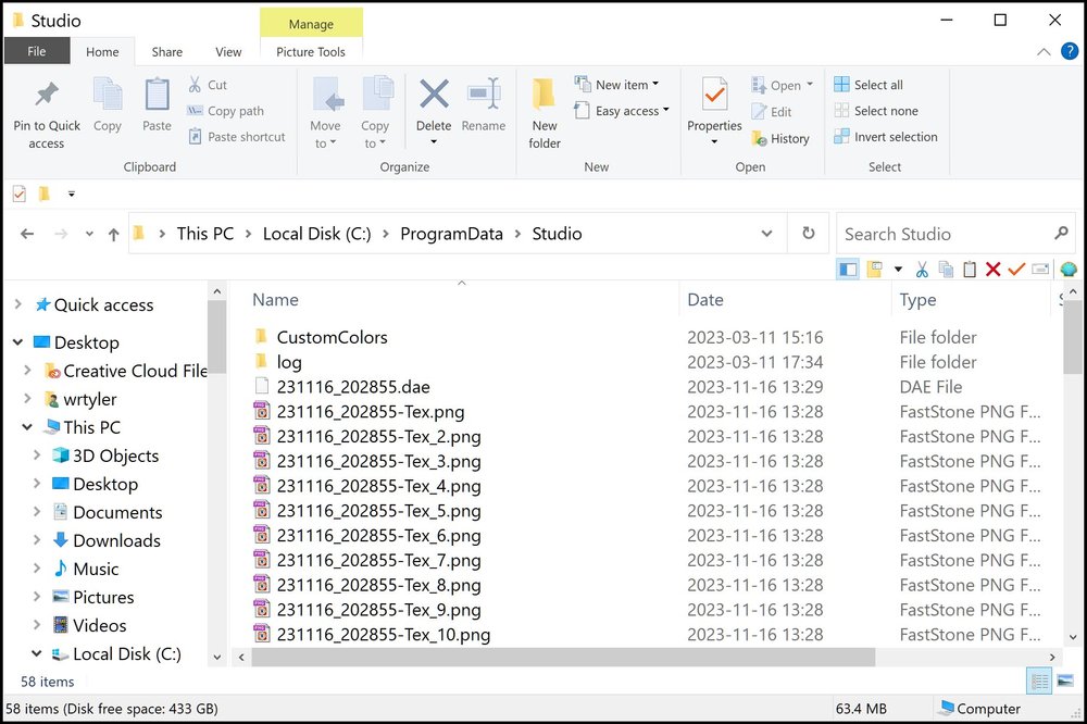 13 Studio Temp Folder