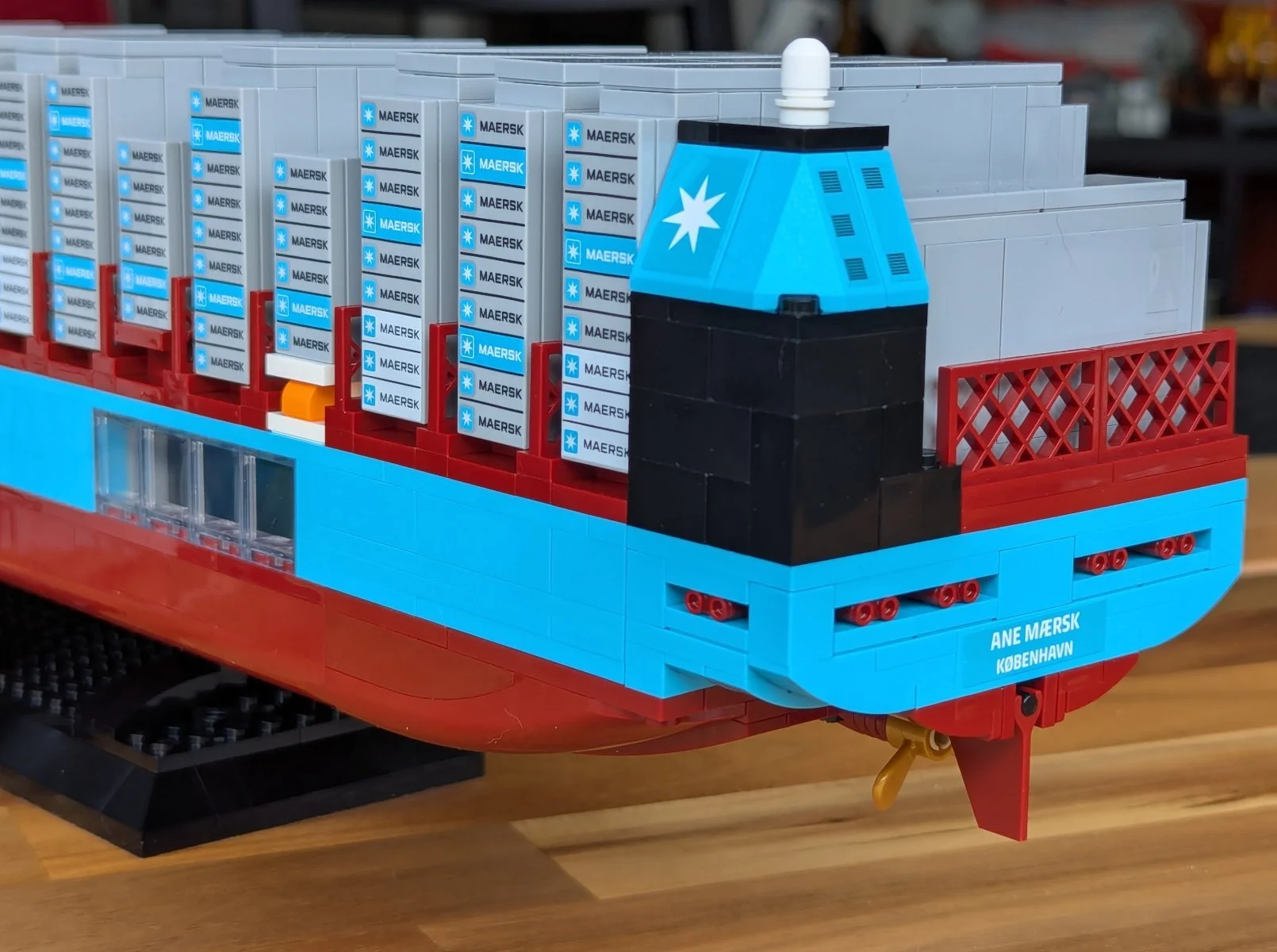 Detail of the stern of the vessel.