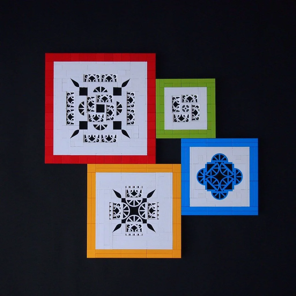 Triangular Cubic Patterns The Shape of Imagination: Talking Art with Azurekingfisher - BrickNerd ...
