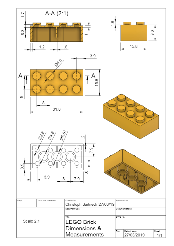 Christoph Bartneck Brick Dimensions