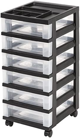 Lego IRIS 6 Drawer Tower Building Block Storage Container Bin Organizer