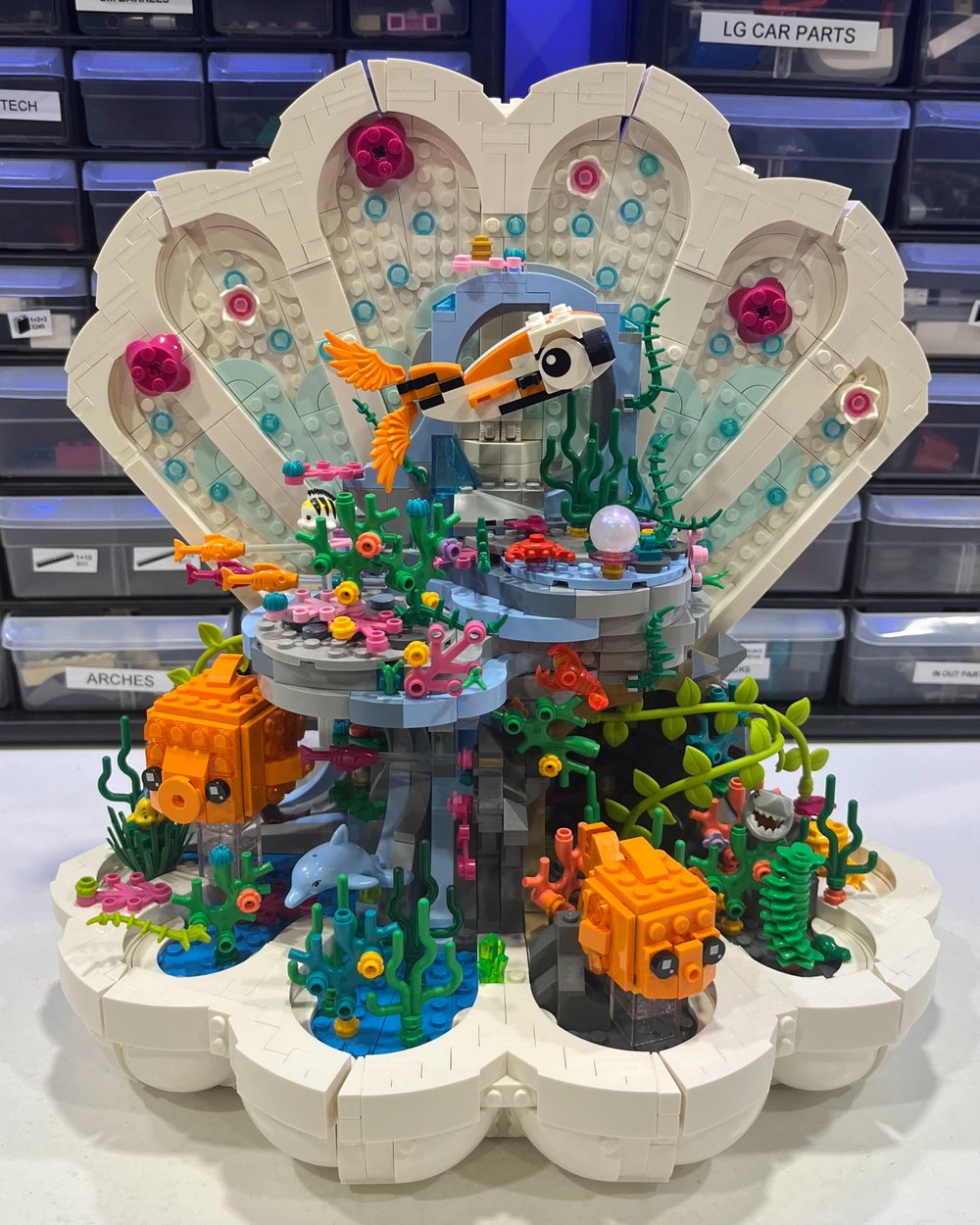 LEGO 43255 LIttle Mermaid Clamshell BrickNerd %287%29